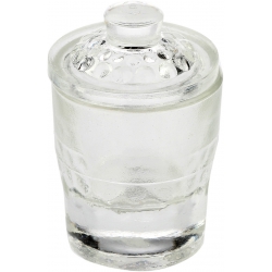Glass Dappen Dish with Glass Lid