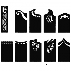 Nail art stencils french