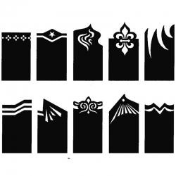 Nail art stencils french