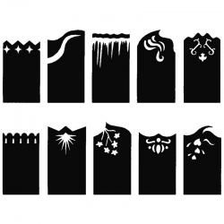 Nail art stencils french